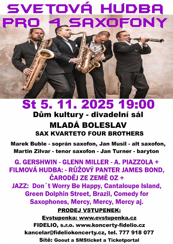 Světová hudba pro 4 saxofony