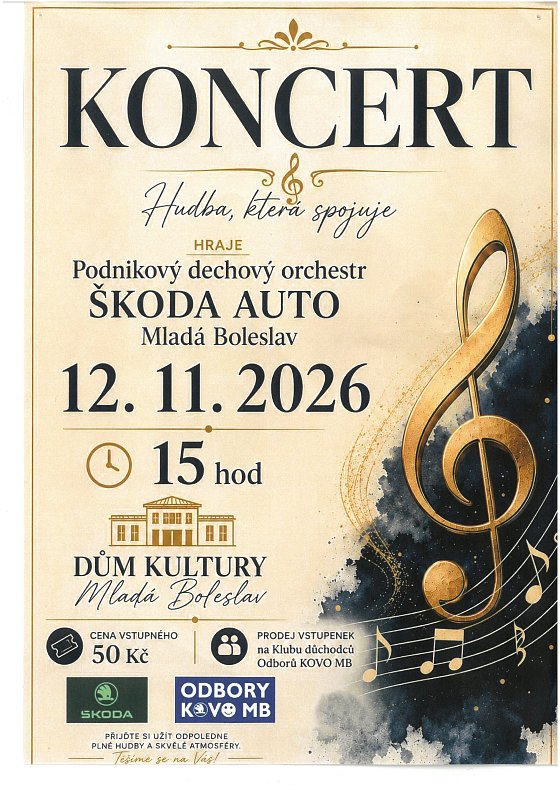 KONCERT Podnikový dechový orchestr Škoda Auto