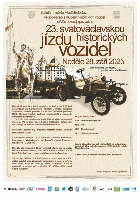 Svatováclavská jízda historických vozidel