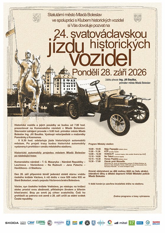 Svatováclavská jízda historických vozidel